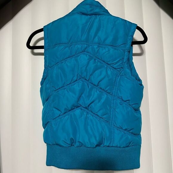 Aeropostale ocean blue quilted women’s sleeveless vest - Picture 7 of 8